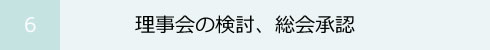 6 理事会の検討、総会承認